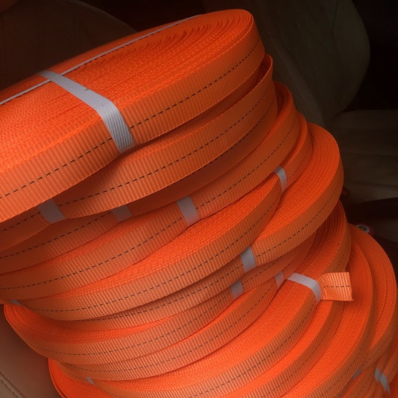 Dây đai dệt Polyester cường lực 2.5cm - màu cam Dây đai dệt Polyester cường lực 2.5cm